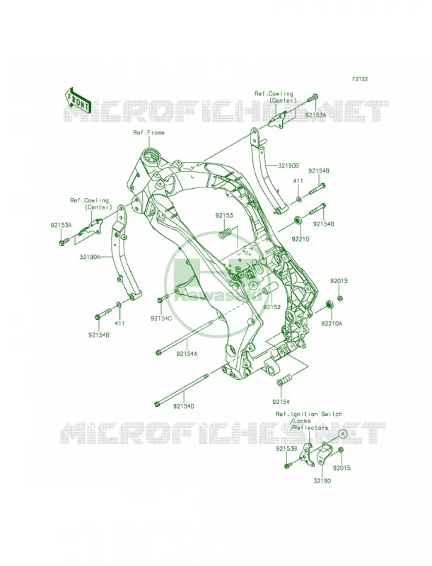 Engine Mount Kawasaki MOTOS 1000 2014 Z1000 ABS  ZR1000GEFA
