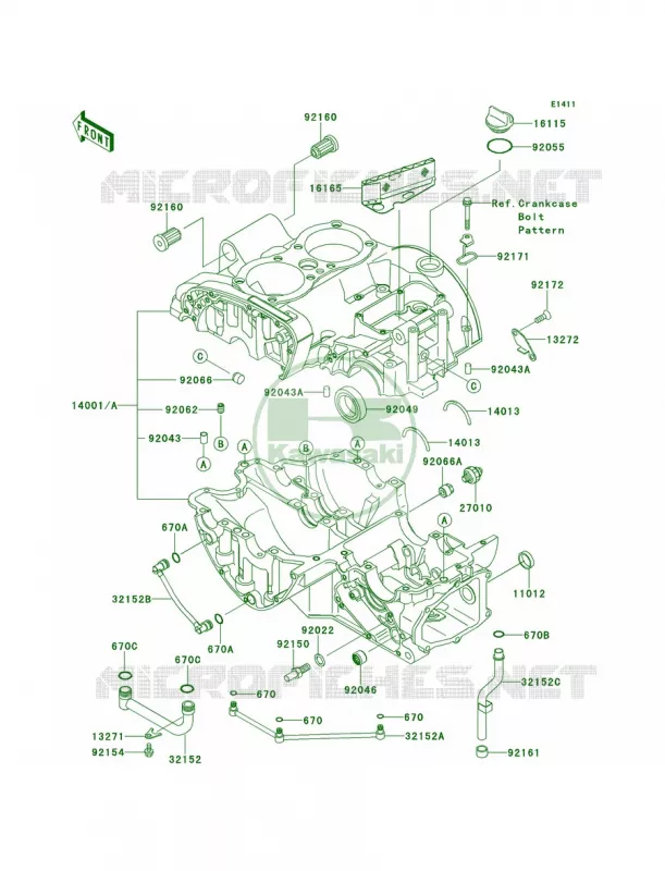 Crankcase Kawasaki MOTOS 800 2014 W800  EJ800AEF