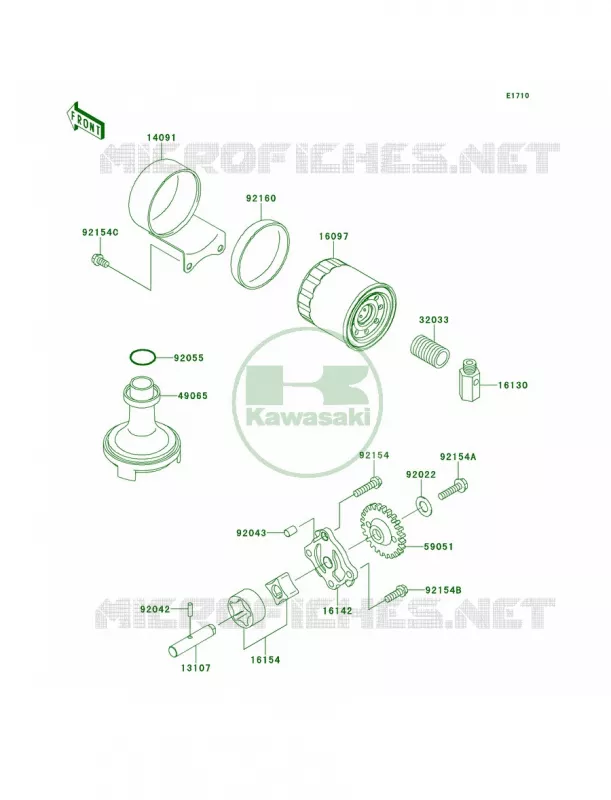 Oil Pump Kawasaki MOTOS 800 2014 W800  EJ800AEF
