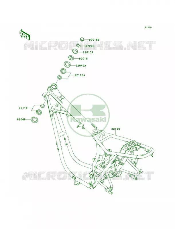 Frame Kawasaki MOTOS 800 2014 W800  EJ800AEFA