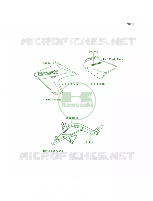 DecalsM.F.S.BlackEDS Kawasaki MOTOS 650 2014 ER-6n  ER650EEF