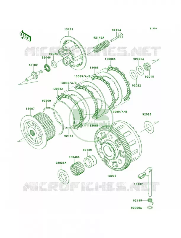 Clutch Kawasaki MOTOS 100 2014 Versys 1000  KLZ1000AEF