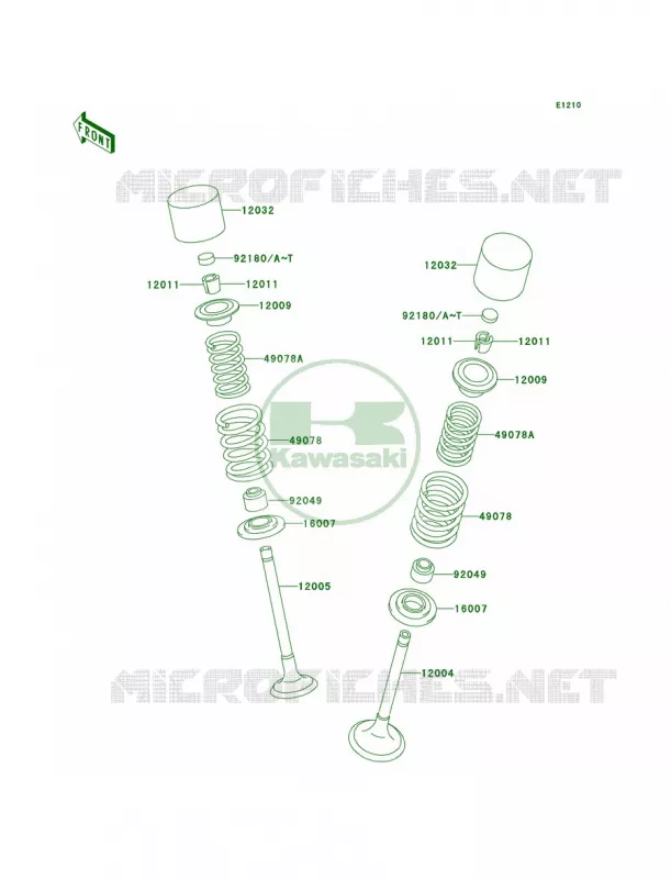 Valves Kawasaki MOTOS 300 2000 KLX300R  KLX300-A5