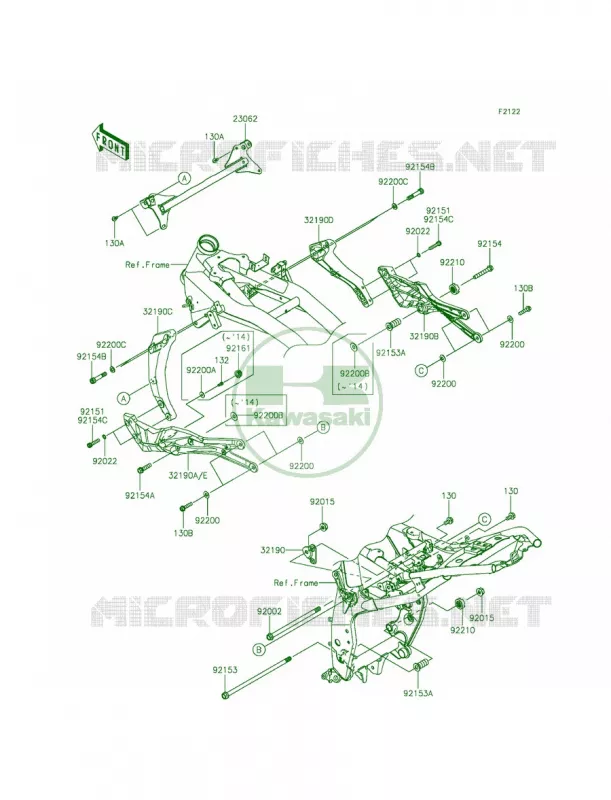 Engine Mount Kawasaki MOTOS 800 2014 ZR800  ZR800AEF