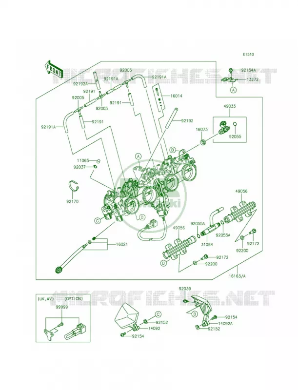 Throttle Kawasaki MOTOS 800 2014 ZR800  ZR800AEF