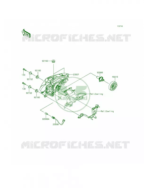 Headlights Kawasaki MOTOS 250 2014 Z250SL  BR250FEF