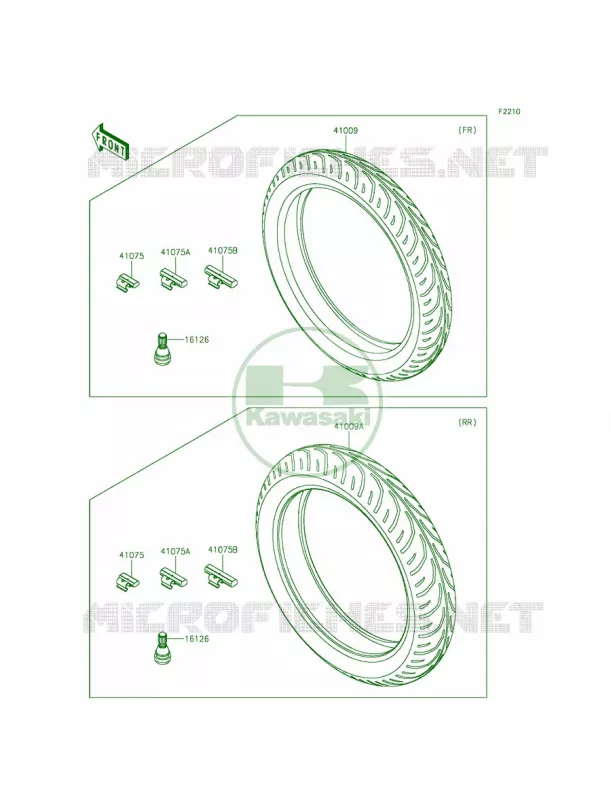 Tires Kawasaki MOTOS 250 2014 Z250SL  BR250FEF