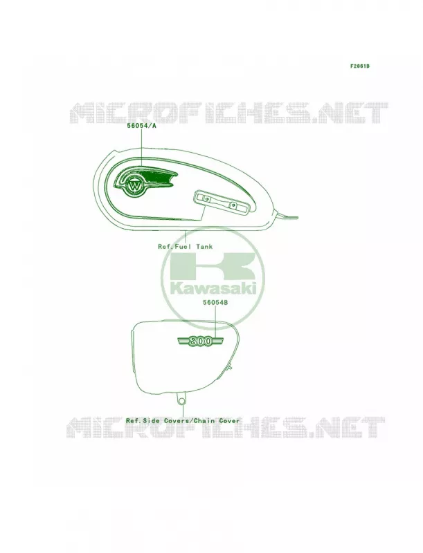 DecalsBlueAEF Kawasaki MOTOS 800 2013 W800   EJ800ADF