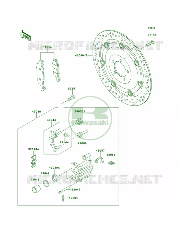 Front Brake Kawasaki MOTOS 800 2013 W800   EJ800ADF