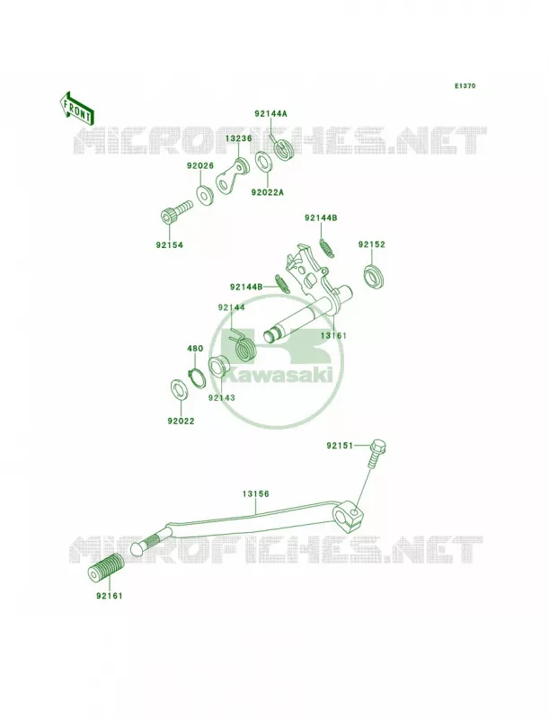 Gear Change Mechanism Kawasaki MOTOS 800 2013 W800   EJ800ADF