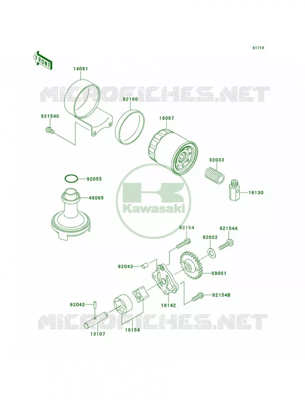 Oil Pump Kawasaki MOTOS 800 2013 W800   EJ800ADF