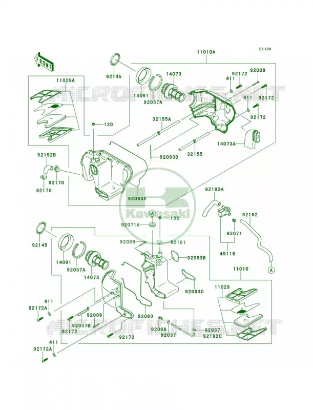 Air Cleaner Kawasaki MOTOS 800 2013 W800   EJ800ADFA