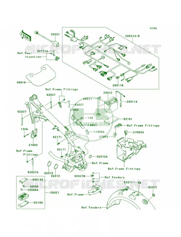 Chassis Electrical Equipment Kawasaki MOTOS 800 2013 W800   EJ800ADFA