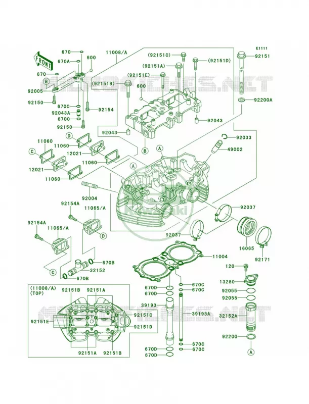 Cylinder Head Kawasaki MOTOS 800 2013 W800   EJ800ADFA