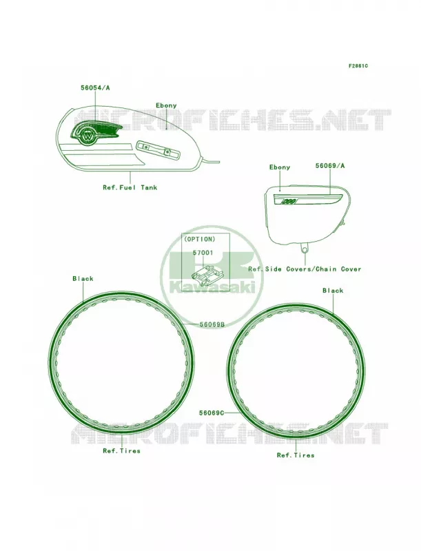 DecalsEbonyAEFA Kawasaki MOTOS 800 2013 W800   EJ800ADFA