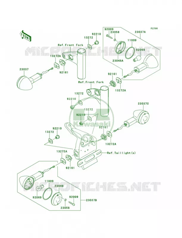 Turn Signals Kawasaki MOTOS 800 2013 W800   EJ800ADFA
