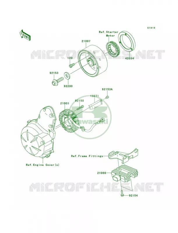 Generator Kawasaki MOTOS 650 2013 ER-6n  ER650EDS