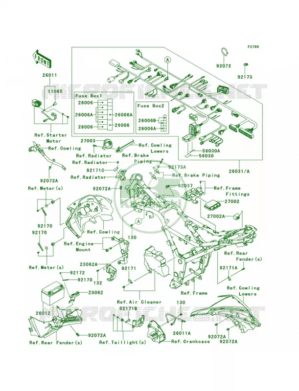 Chassis Electrical Equipment Kawasaki MOTOS 300 2013 Ninja 300   EX300BDF