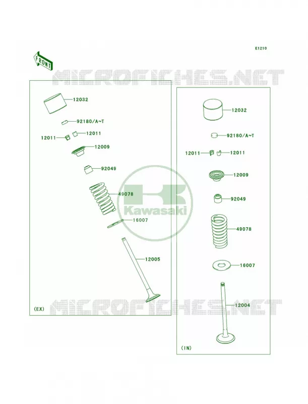 Valves Kawasaki MOTOS 300 2013 Ninja 300   EX300BDF
