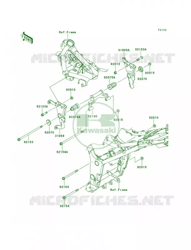 Engine Mount Kawasaki MOTOS 300 2013 Ninja 300   EX300BDFA