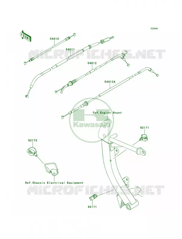 Cables Kawasaki MOTOS 100 2013 Versys 1000   KLZ1000ADF