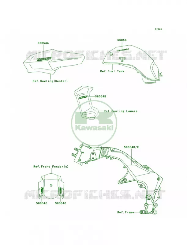 DecalsGrayWhiteACF Kawasaki MOTOS 100 2013 Versys 1000   KLZ1000ADF