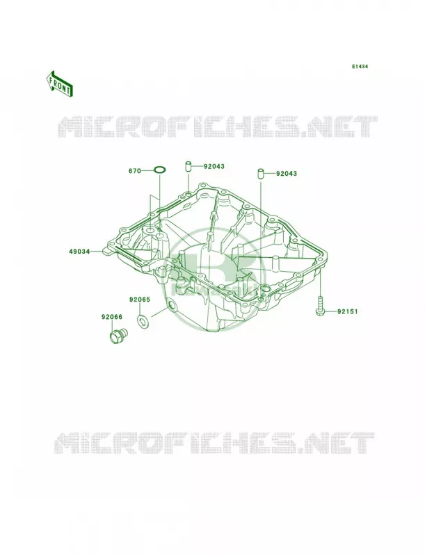 Oil Pan Kawasaki MOTOS 100 2013 Versys 1000   KLZ1000ADF