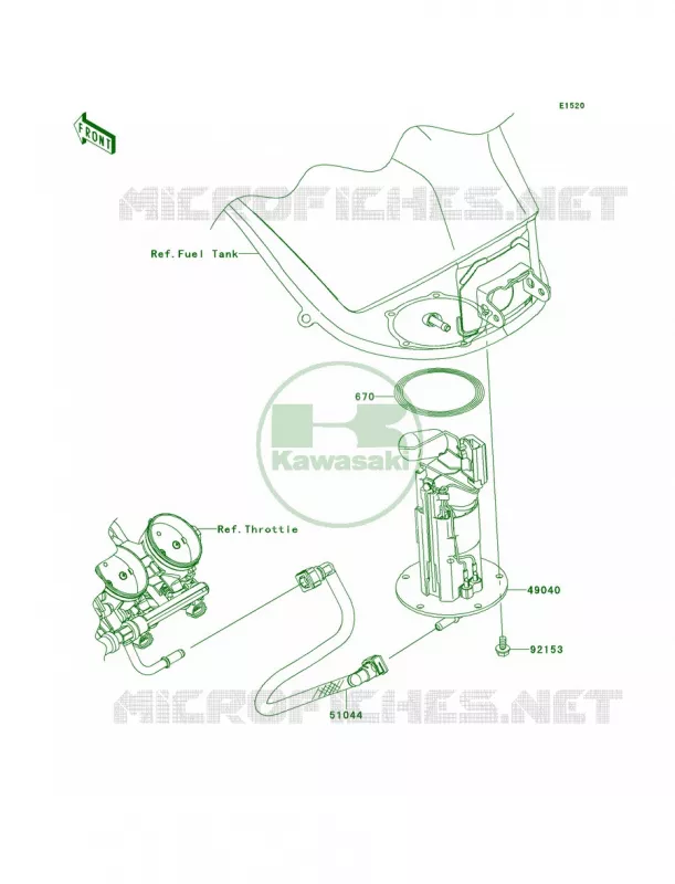 Fuel Pump Kawasaki MOTOS 1000 2013 Z1000   ZR1000DDF