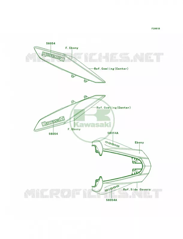 DecalsEbonyDBFCAUS Kawasaki MOTOS 1000 2013 Z1000   ZR1000DDFA