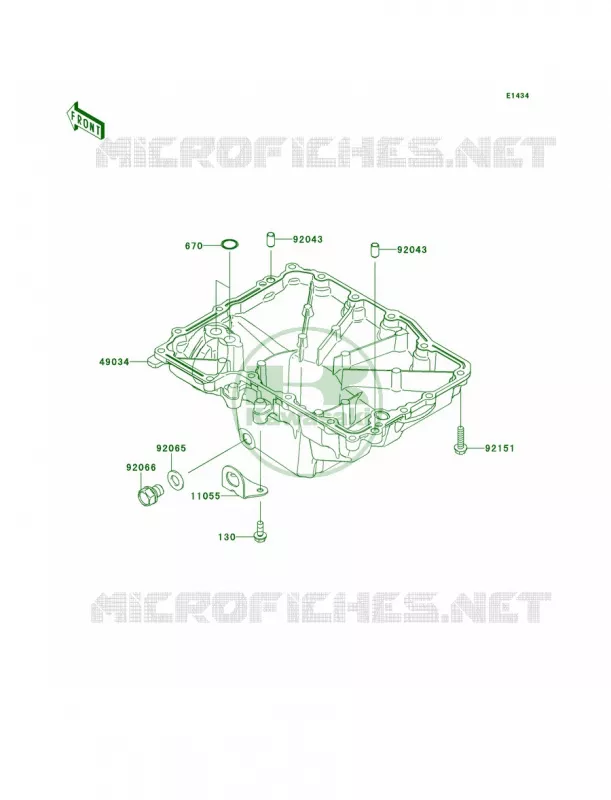 Oil Pan Kawasaki MOTOS 1000 2013 Z1000   ZR1000DDFA