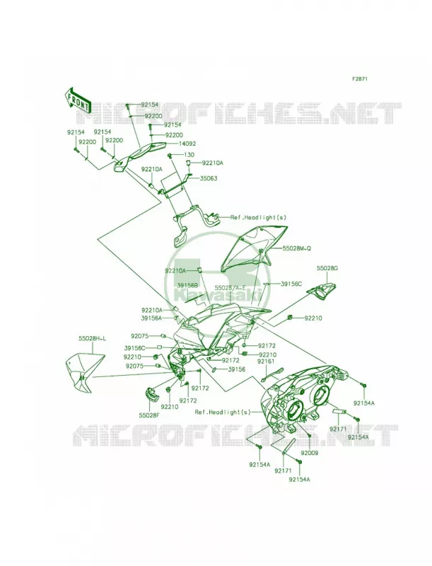 Cowling Kawasaki MOTOS 800 2013 ZR800   ZR800ADS