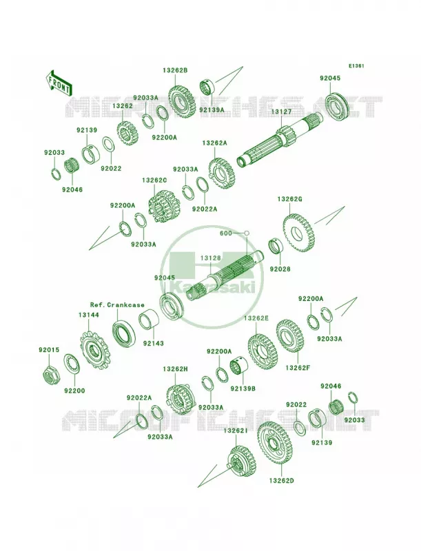 Transmission Kawasaki MOTOS 250 2012 Ninja 250R  EX250JCF