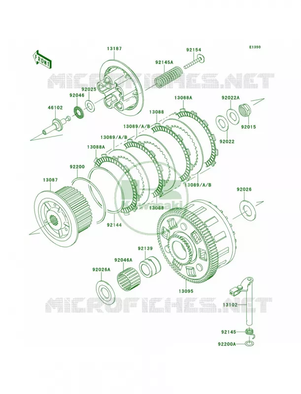 Clutch Kawasaki MOTOS 1000 2012 Ninja 1000 ABS  ZX1000HCF