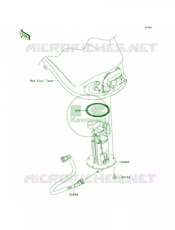Fuel Pump Kawasaki MOTOS 1000 2012 Ninja 1000 ABS  ZX1000HCF