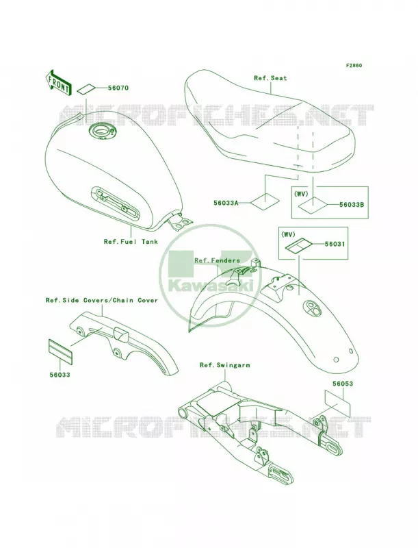 Labels Kawasaki MOTOS 800 2012 W800   EJ800ACFA