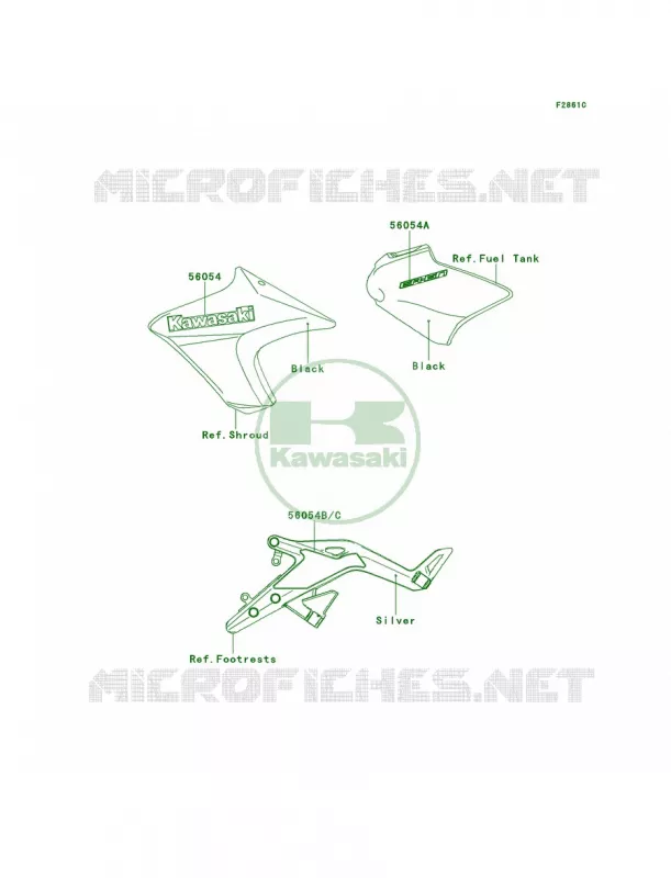 DecalsRedEDS Kawasaki MOTOS 650 2012 ER-6n   ER650ECF