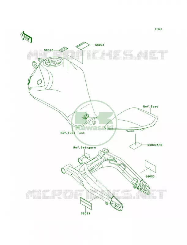 LabelsECF Kawasaki MOTOS 650 2012 ER-6n   ER650ECF