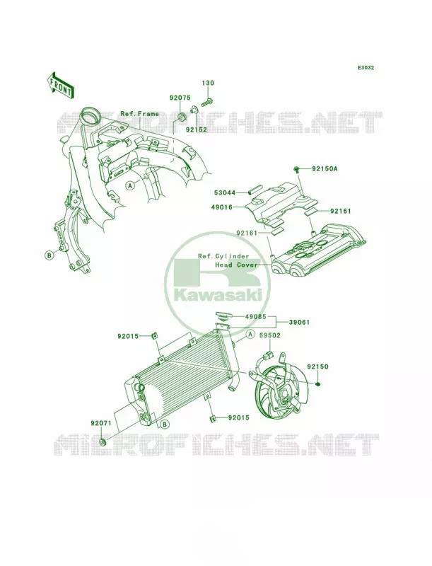Radiator Kawasaki MOTOS 650 2012 ER-6n   ER650ECF