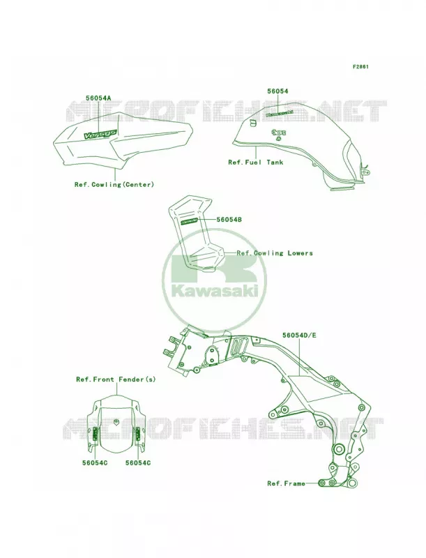 DecalsGrayWhiteACF Kawasaki MOTOS 100 2012 Versys 1000   KLZ1000ACF