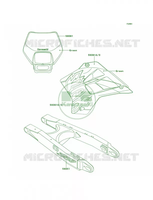 DecalsKDX220-A4 Kawasaki MOTOS 220 1999 KDX220R  KDX220-A6
