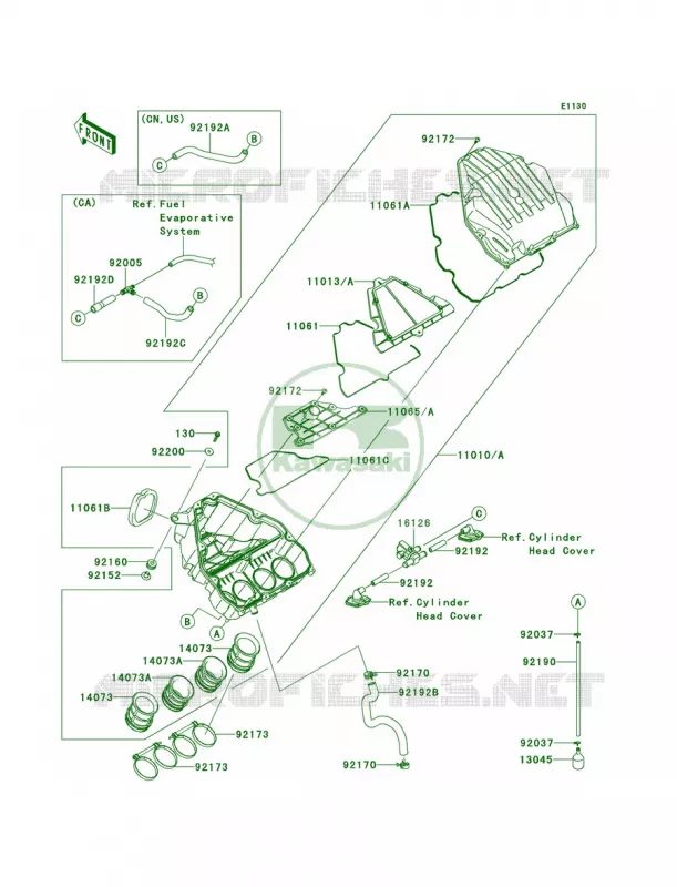 Air Cleaner Kawasaki MOTOS 1000 2011 Z1000  ZR1000DBF