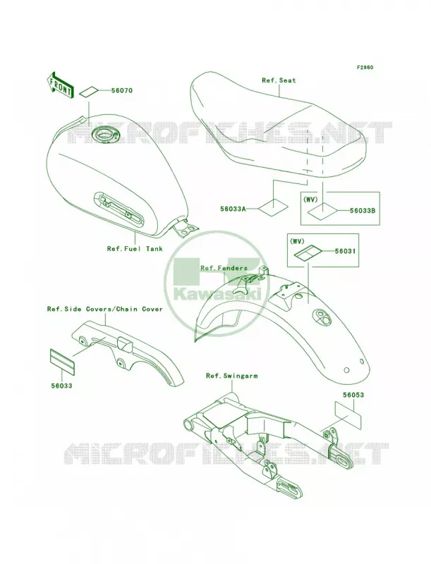 Labels Kawasaki MOTOS 800 2011 W800  EJ800ABF