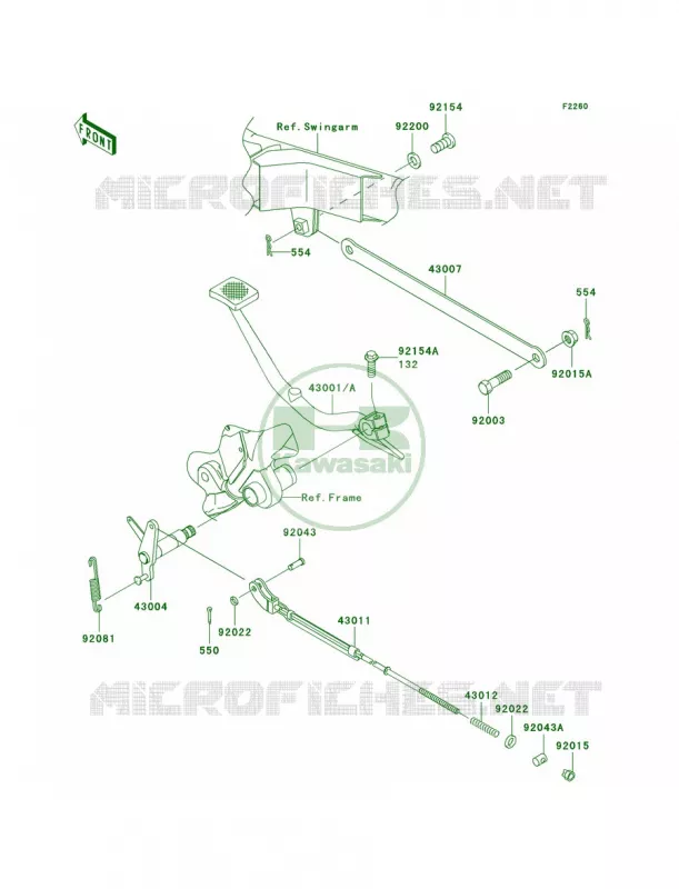 Brake Pedal Kawasaki MOTOS 800 2011 W800   EJ800ABS