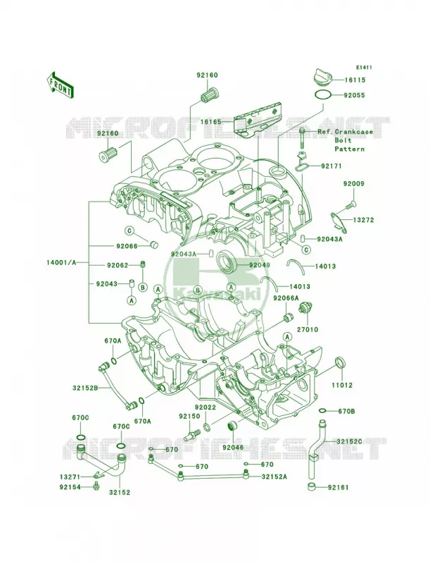 Crankcase Kawasaki MOTOS 800 2011 W800   EJ800ABS