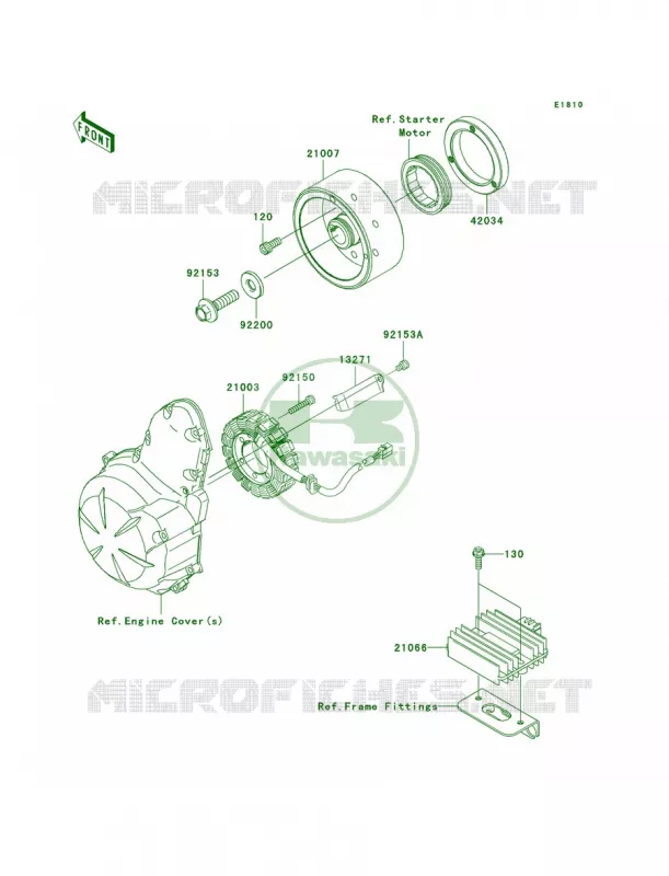 Generator Kawasaki MOTOS 650 2011 ER-6n   ER650CBF