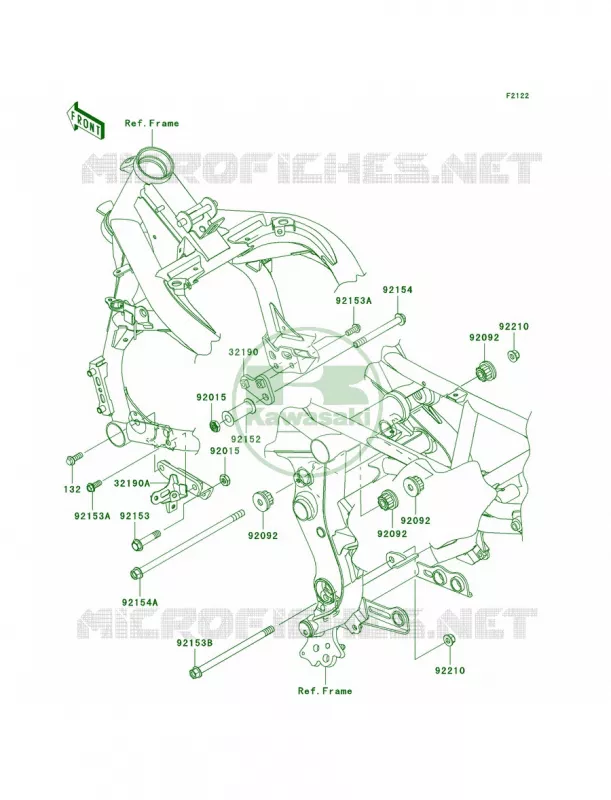 Engine Mount Kawasaki MOTOS 650 2010 ER-6n   ER650CAF