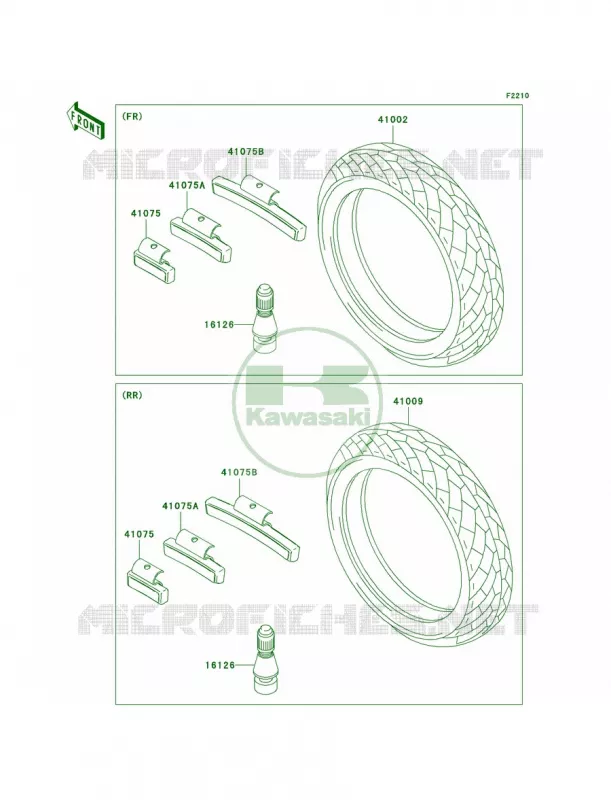 Tires Kawasaki MOTOS 500 2009 Ninja 500R  EX500D9F