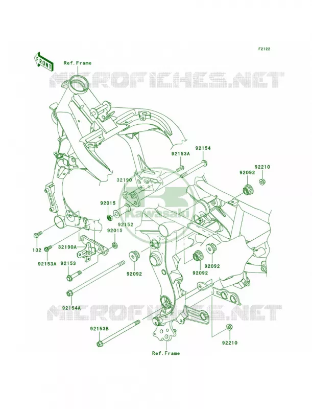 Engine Mount Kawasaki MOTOS 650 2009 ER-6n   ER650C9F