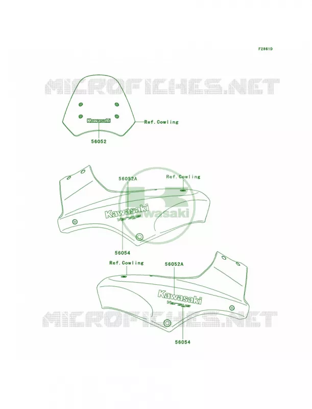 DecalsBlueA9FCAUS Kawasaki MOTOS 650 2009 Versys   KLE650A9F