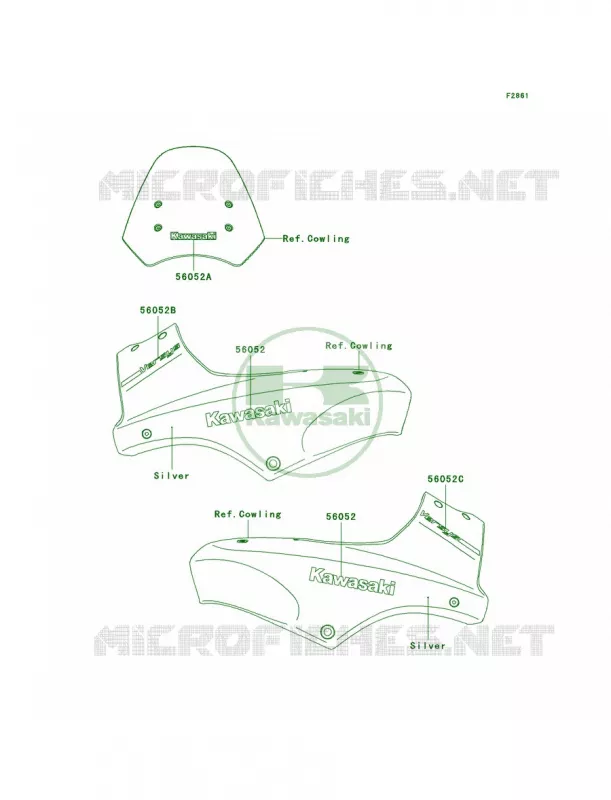 DecalsSilverA7F Kawasaki MOTOS 650 2009 Versys   KLE650A9F